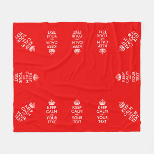Personalised Keep Calm And Your Text Coral Fleece Blanket