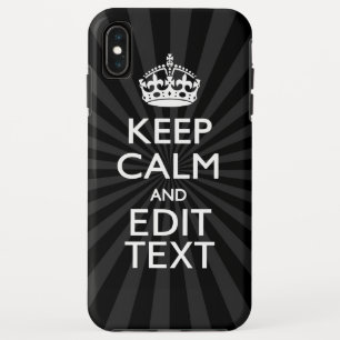 Personalised KEEP CALM and your text Creative iPhone XS Max Case