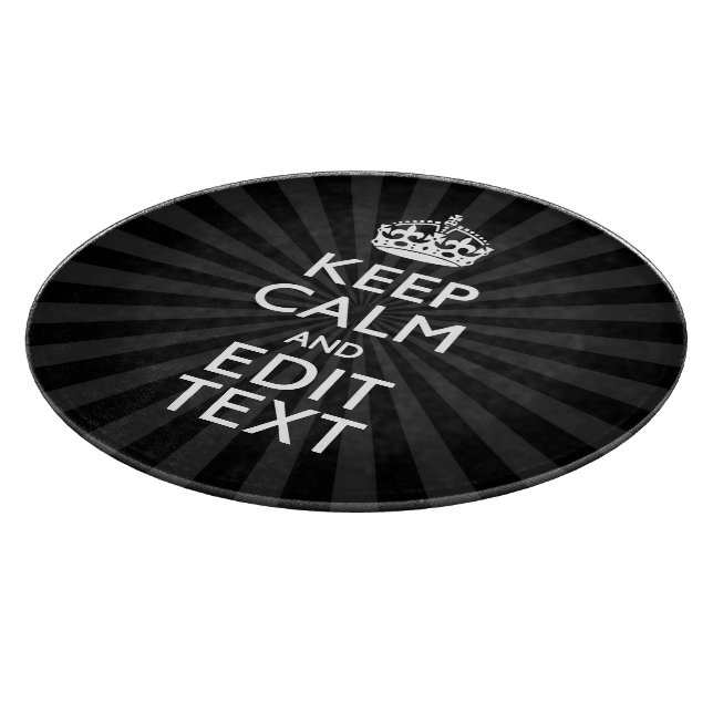 Personalised KEEP CALM and your text Creative Cutting Board (Corner)
