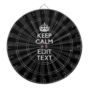 Personalised KEEP CALM and your text Creative Dartboard