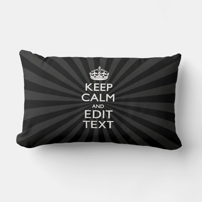 Personalised KEEP CALM and your text Creative Lumbar Cushion (Front)