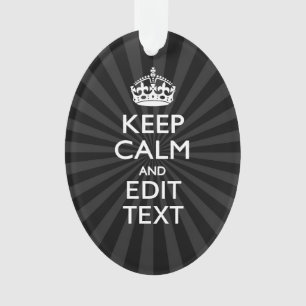 Personalised KEEP CALM and your text Creative Ornament