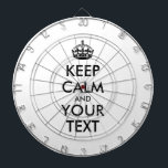Personalised KEEP CALM and YOUR TEXT Dartboard<br><div class="desc">Personalised KEEP CALM and YOUR TEXT. Edit this design template - CREATE YOUR TEXT.</div>