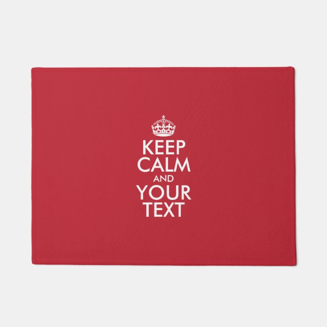 Personalised KEEP CALM and YOUR TEXT Doormat (Front)