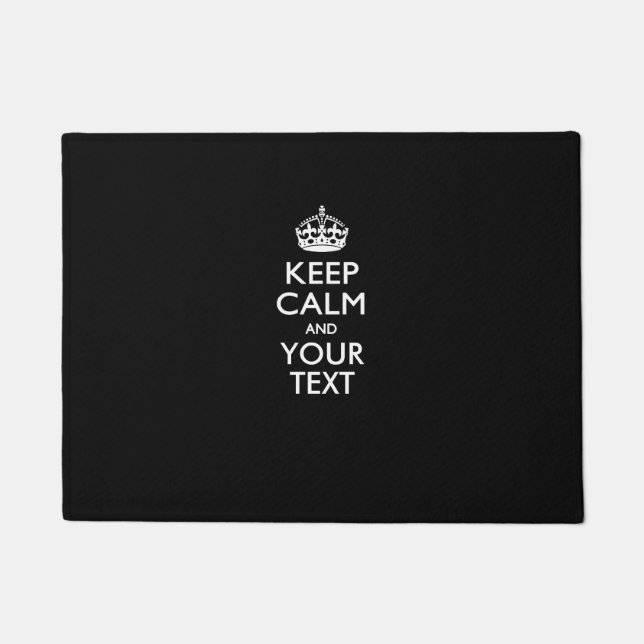 Personalised KEEP CALM And Your Text Doormat (Front)