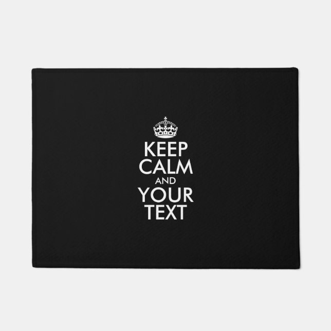 Personalised KEEP CALM and YOUR TEXT Doormat (Front)