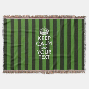 Personalised Keep Calm and Your Text for Cool Gift Throw Blanket