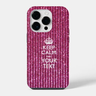 Personalised KEEP CALM AND Your Text iPhone 14 Pro Case