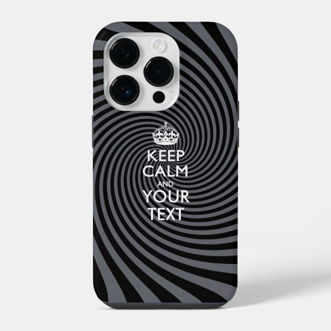 Personalised KEEP CALM AND Your Text iPhone Case (Back)