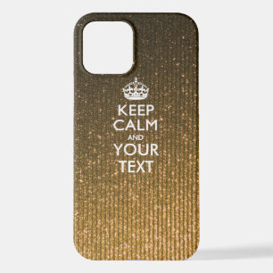 Personalised KEEP CALM AND Your Text iPhone 12 Case