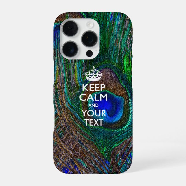 Personalised KEEP CALM AND Your Text iPhone Case (Back)
