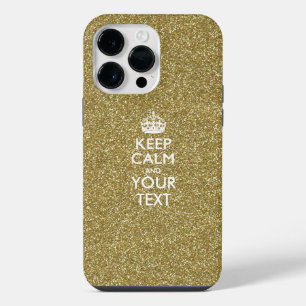 Personalised KEEP CALM AND Your Text iPhone 14 Pro Max Case