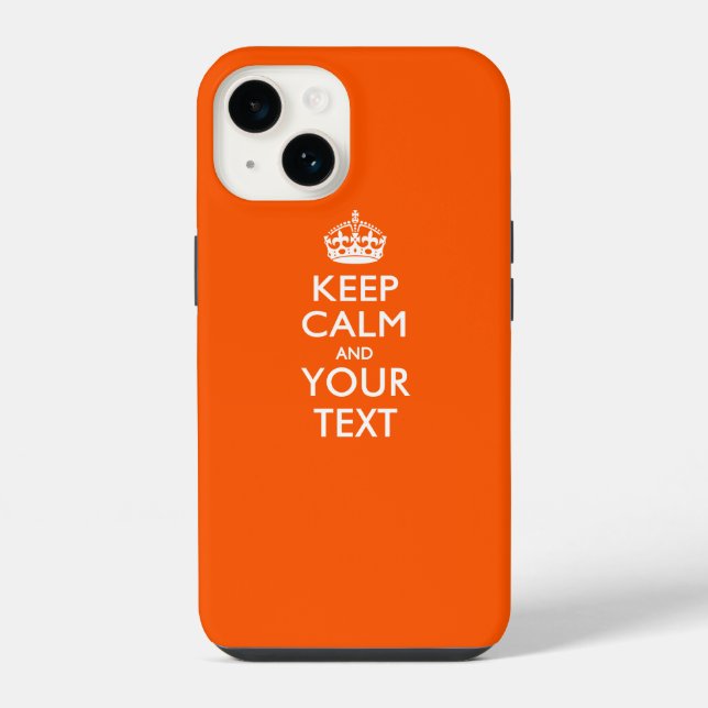 Personalised KEEP CALM AND Your Text iPhone Case (Back)