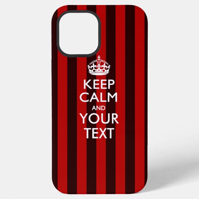 Personalised KEEP CALM AND Your Text iPhone Case (Back)