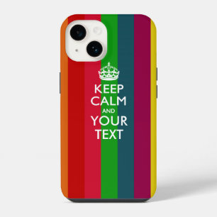 Personalised KEEP CALM AND Your Text iPhone 14 Case