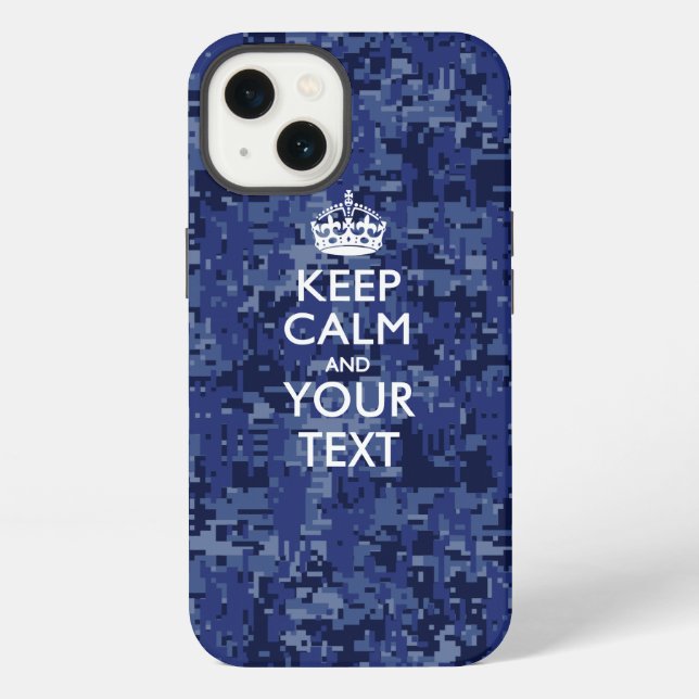 Personalised KEEP CALM AND Your Text iPhone Case (Back)