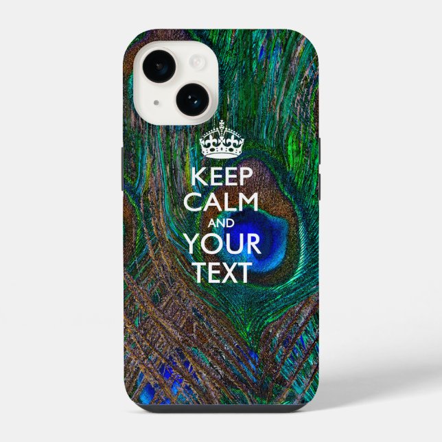 Personalised KEEP CALM AND Your Text iPhone Case (Back)