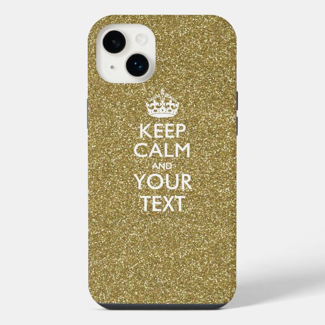 Personalised KEEP CALM AND Your Text iPhone Case (Back)