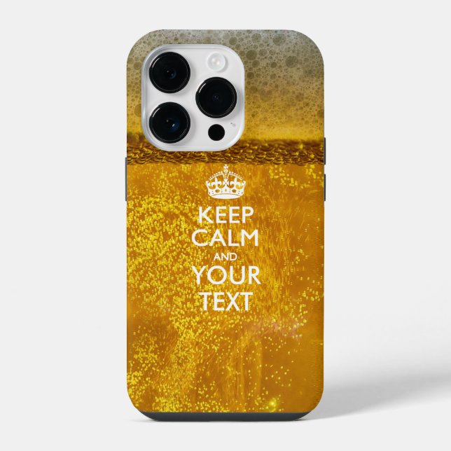 Personalised KEEP CALM AND Your Text iPhone Case (Back)