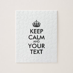 Personalised KEEP CALM and YOUR TEXT Jigsaw Puzzle