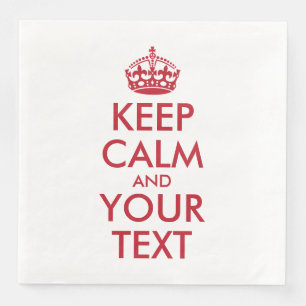 Personalised KEEP CALM and YOUR TEXT Napkin