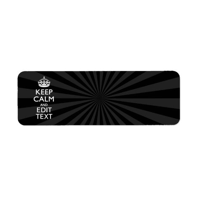 Personalised KEEP CALM and your text on burst (Front)
