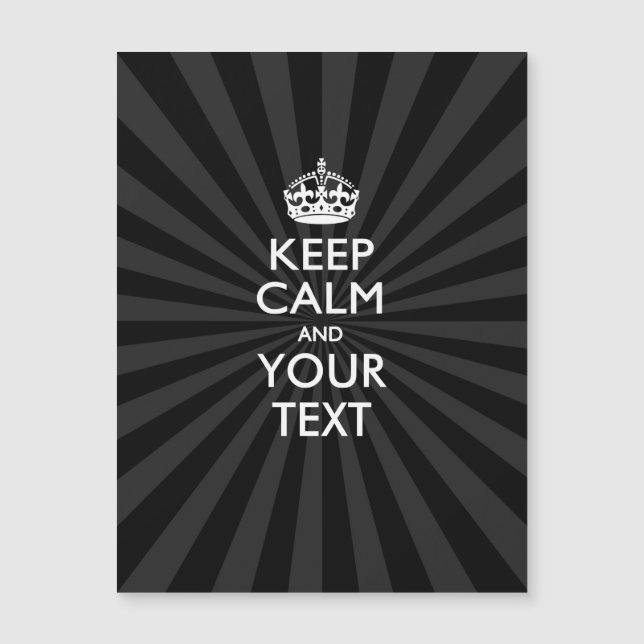 Personalised KEEP CALM and your text on burst (Front)