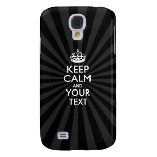 Personalised KEEP CALM and your text on burst Galaxy S4 Case