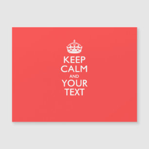 Personalised KEEP CALM and your text on Coral