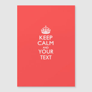 Personalised KEEP CALM and your text on Coral
