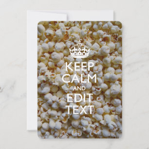 Personalised KEEP CALM AND Your Text on Popcorn