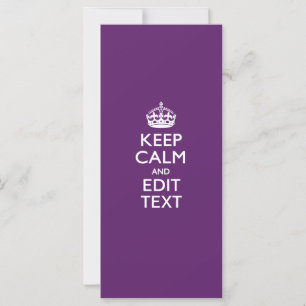 Personalised KEEP CALM AND Your Text on Purple
