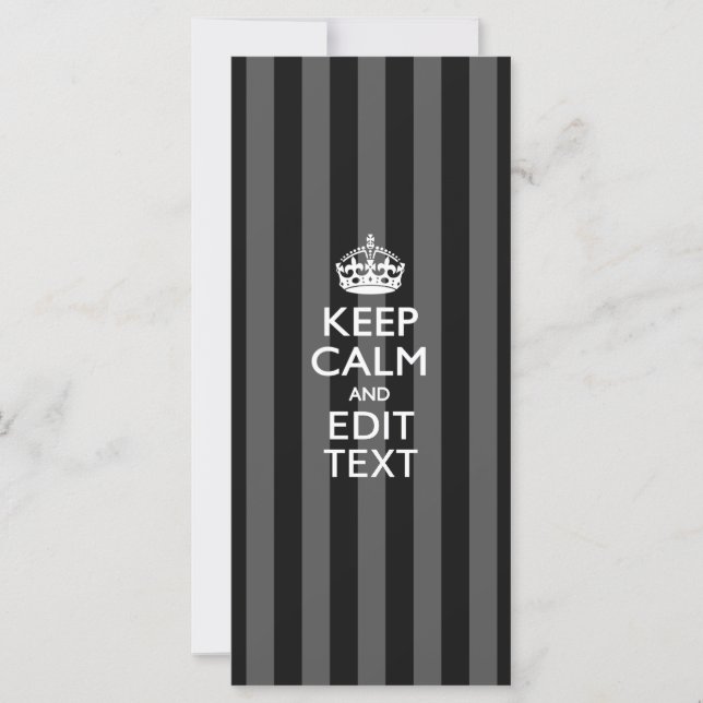 Personalised KEEP CALM AND Your Text on Stripes (Front)