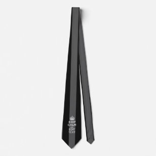 Personalised KEEP CALM AND Your Text on Stripes Tie