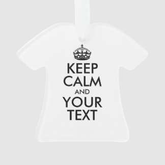 Personalised KEEP CALM and YOUR TEXT Ornament