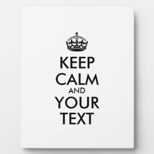 Personalised KEEP CALM and YOUR TEXT Plaque