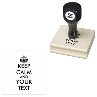 Personalised KEEP CALM and YOUR TEXT Rubber Stamp