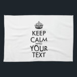 Personalised KEEP CALM and YOUR TEXT Tea Towel<br><div class="desc">Personalised KEEP CALM and YOUR TEXT. Edit this design template - CREATE YOUR TEXT AND PLACE YOUR PHOTO.</div>