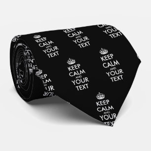 Personalised KEEP CALM and YOUR TEXT Tie