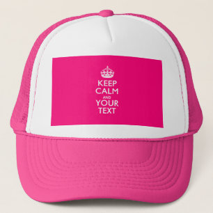 Personalised KEEP CALM AND Your Text Trucker Hat
