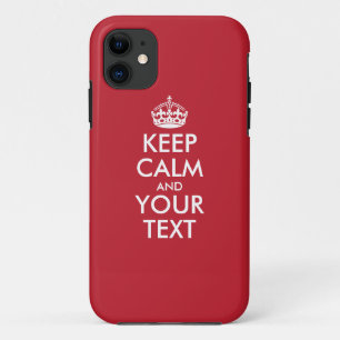 Personalised KEEP CALM and YOUR TEXT - white words Case-Mate iPhone Case