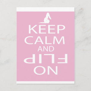 Personalised Keep Calm Gymnastics Gifts Postcard