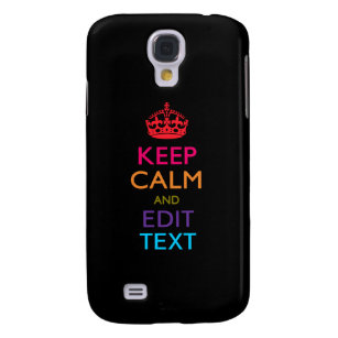 Personalised KEEP CALM Have Your Text Multicolored Galaxy S4 Case