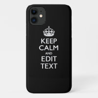 Personalised KEEP CALM Have Your Text on Black