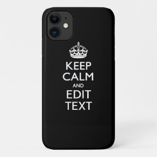Personalised KEEP CALM Have Your Text on Black Case-Mate iPhone Case