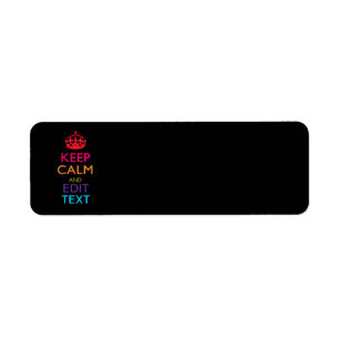 Personalised KEEP CALM Your Text Multicolored