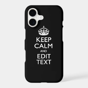 Personalised KEEP CALM Your Text on Black