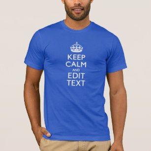 Personalised KEEP CALM Your Text on Stripes T-Shirt