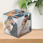 Personalised Keepsake Newlywed Couple Photo Cube<br><div class="desc">Create your own special keepsake with this custom photo cube, designed to display five different photos of the happy couple. Perfect for newlyweds, this photo cube captures cherished "just married" moments and makes a unique addition to any office desk, home decor, or as an anniversary gift. Personalise it with wedding...</div>