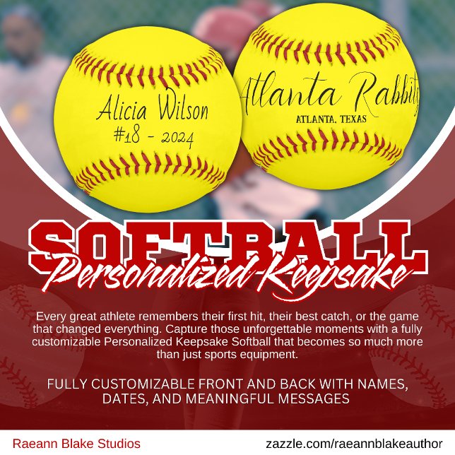 Personalised Keepsake Softball (Creator Uploaded)